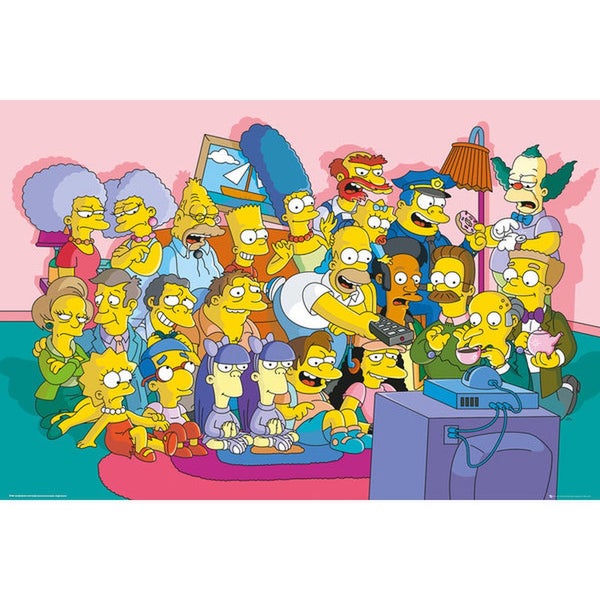 The Simpsons Sofa Cast - 24 x 36 Inches Maxi Poster