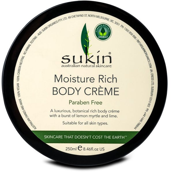 Sukin Moisture Rich Body Crème Paraben Free(수킨 모이스처 리치 바디 크림 파라벤 프리 250ML)