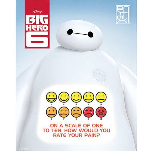 Disney Big Hero 6 Rate Your Pain - 16 x 20 Inches Mini Poster