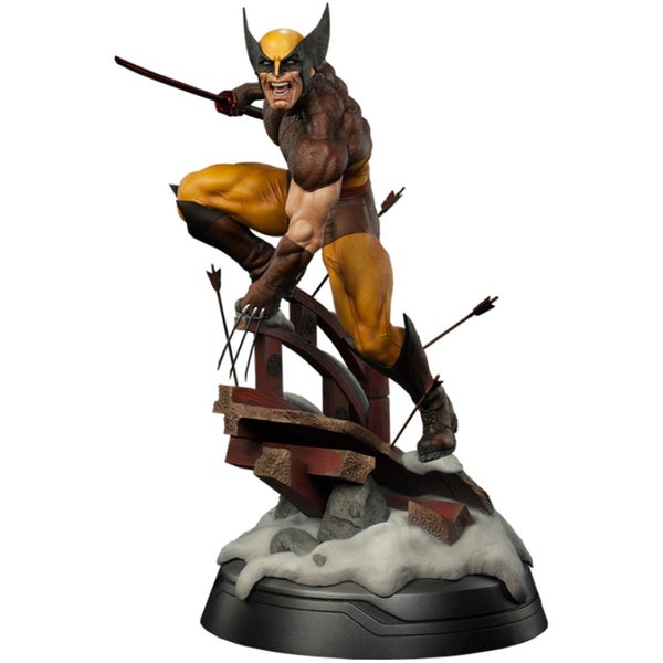 Statuette Wolverine Premium Costume Marron Sideshow Collectibles X-Men