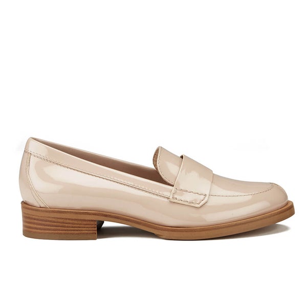 HUGO Women's British-P Leather Heeled Loafers - Light Beige