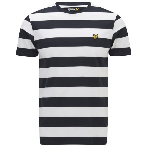 Lyle & Scott Vintage Men's Block Stripe T-Shirt - New Navy