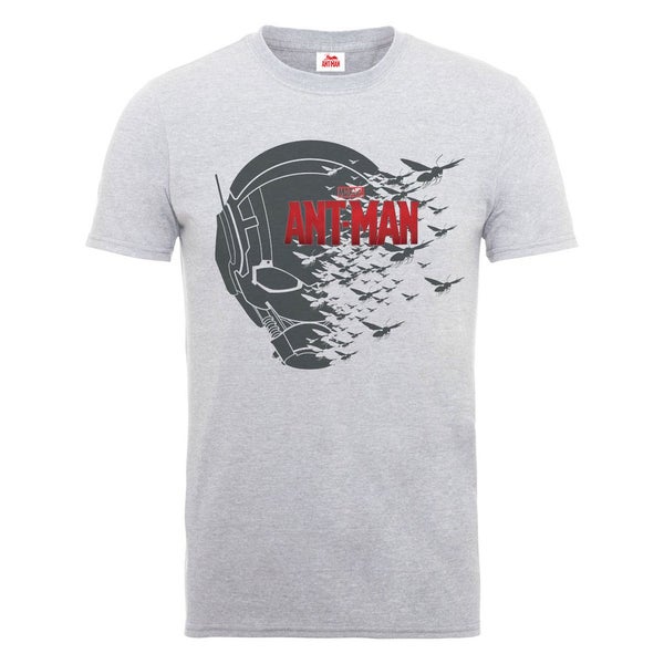 Marvel Men's Ant Man Flying Helmet T-Shirt - Heather Grey