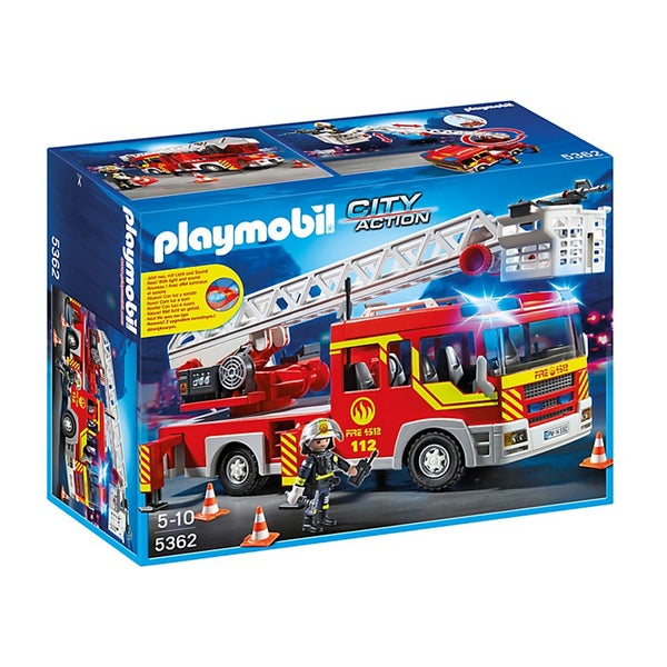 Camion de pompier avec échelle pivotante et sirène (5362) -Playmobil