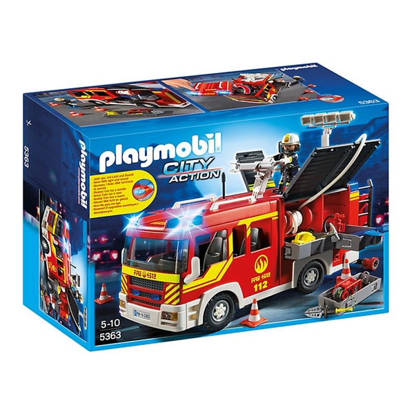 Playmobil Brandweer pompwagen met licht en sirene (5363)