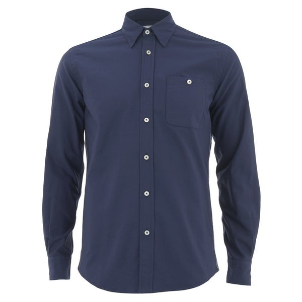 Knutsford x Tripl Stitched Men's Long Sleeve Oxford Shirt - Navy