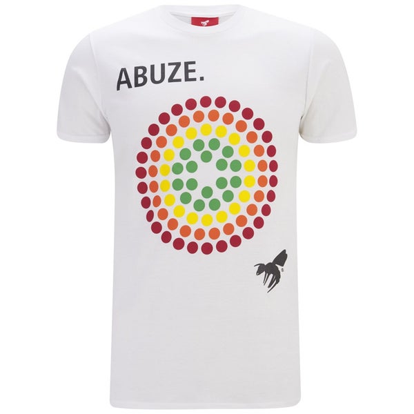 Abuze London Men's Colour Wheel Back Print T-Shirt - White