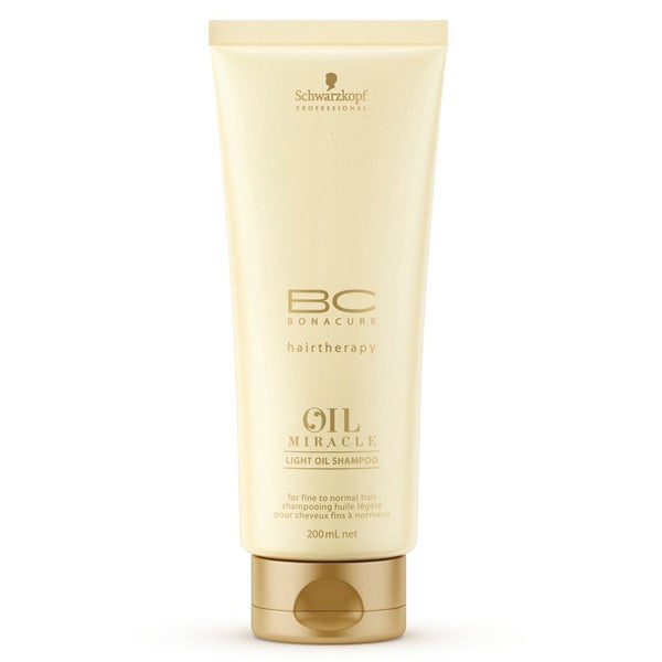 Schwarzkopf Bc Hairtherapy Miracle Light Oil for Fine to Normal Hair Shampoo 200ml (Free Gift)