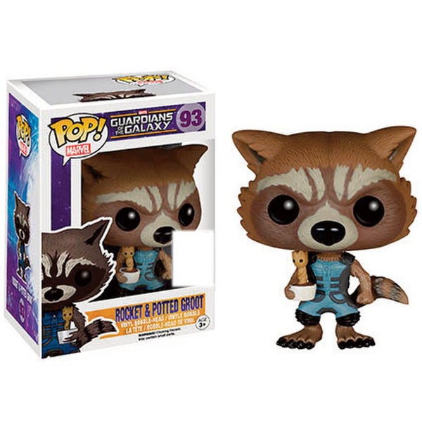 Marvel Guardiens de la Galaxie Rocket Raccoon avec Baby Groot SDCC Exclusive Figurine Funko Pop!