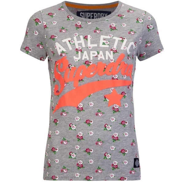 Superdry Women's Ditsy Floral Entry T-Shirt - Ditsy Floral Grey Marl