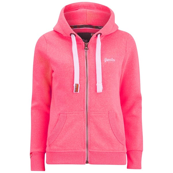 Superdry Women's Orange Label Primary Zip Hoody - Neon Pink