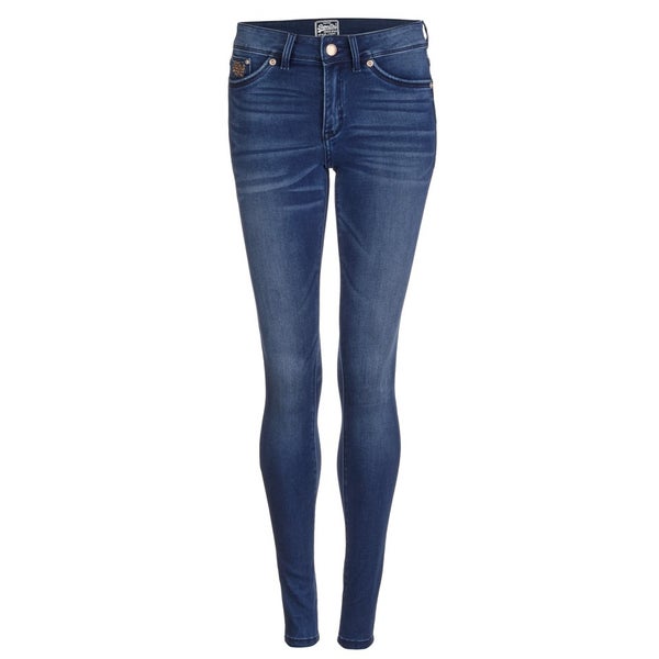Superdry Women's Super Skinny Jeans - Pop Chalked Blue