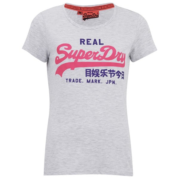 Superdry Women's Vintage Logo Duo Entry T-Shirt - Ice Marl