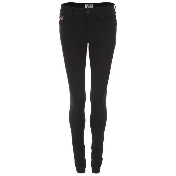 Superdry Women's Super Skinny Jeans - Jet Black