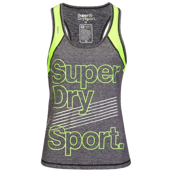 Superdry Women's Gym Vest Top - Charcoal Grit