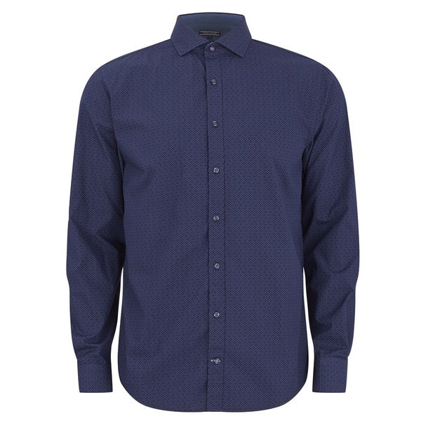 Tommy Hilfiger Men's Poplin Long Sleeve Shirt - Blue