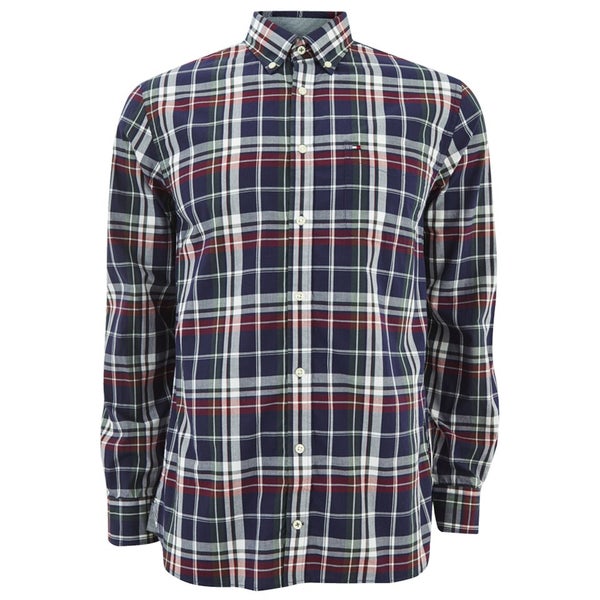 Tommy Hilfiger Men's Poplin Checked Long Sleeve Shirt - Multi