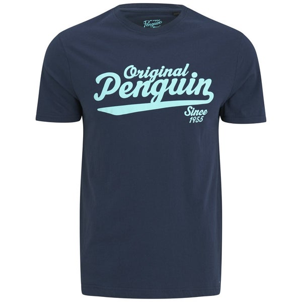 Original Penguin Men's Script Logo T-Shirt - Dress Blues