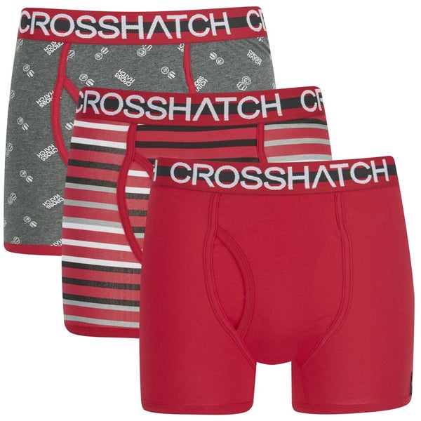 Crosshatch Men's Trixity Printed 3 Pack Boxers - Formula One