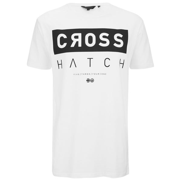 Crosshatch Men's Longline Havoks T-Shirt - White