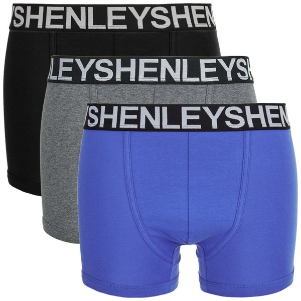 Henleys Men's 3 Pack Boxers - Purple/Grey/Black