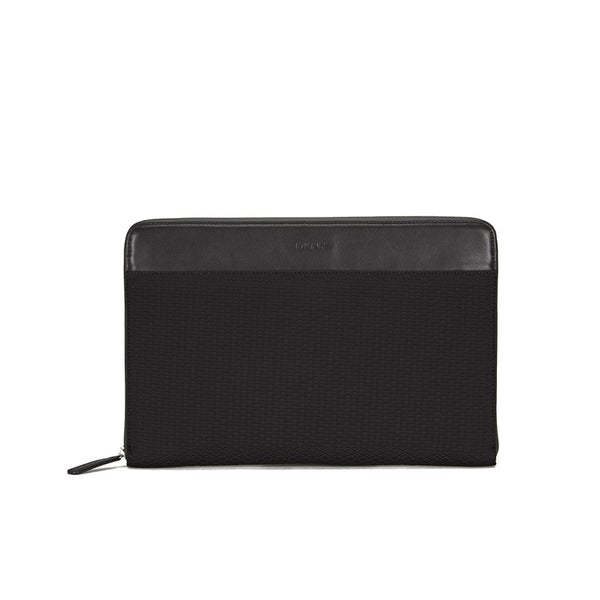 DKNY Document Holder with Embossed Logo - Black