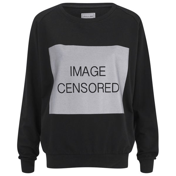 Eleven Paris Women's Image Censored Sweatshirt - Acid Wash Black