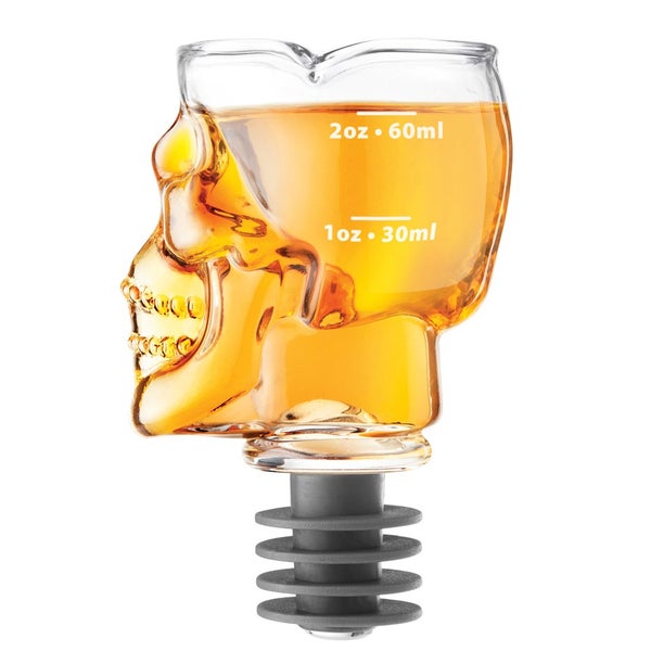 Skull Bottle Stopper/Jigger Drink Measurer