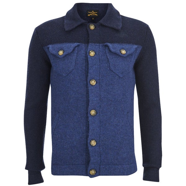 Vivienne Westwood Anglomania Men's Classic Knitted Jacket - Blue