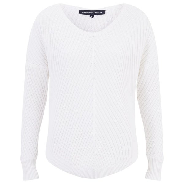 French Connection Women's Winter Mozart Dropped Jumper - Winter White