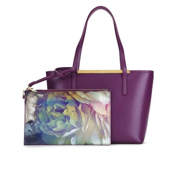 Ted Baker Women's Phoebie Print Lining Small Crosshatch Shopper - Grape