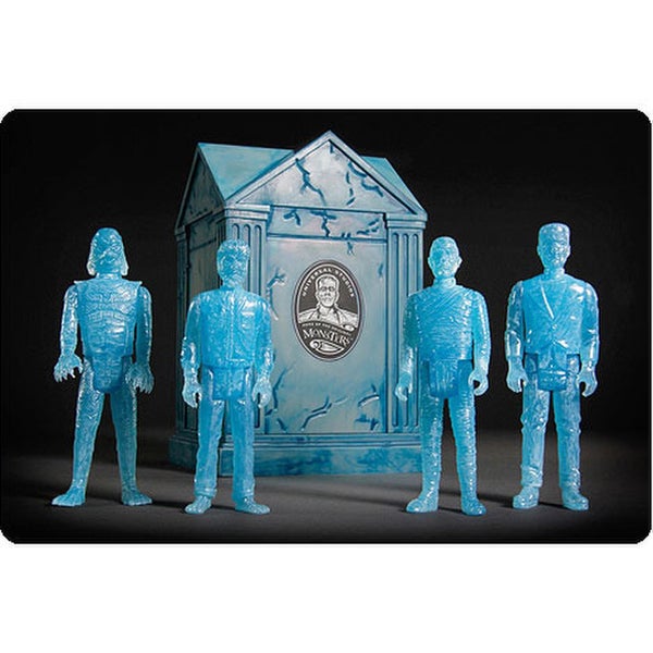 ReAction Universal Monsters Blue Glow SDCC Exclsuive 4 Pack Figures