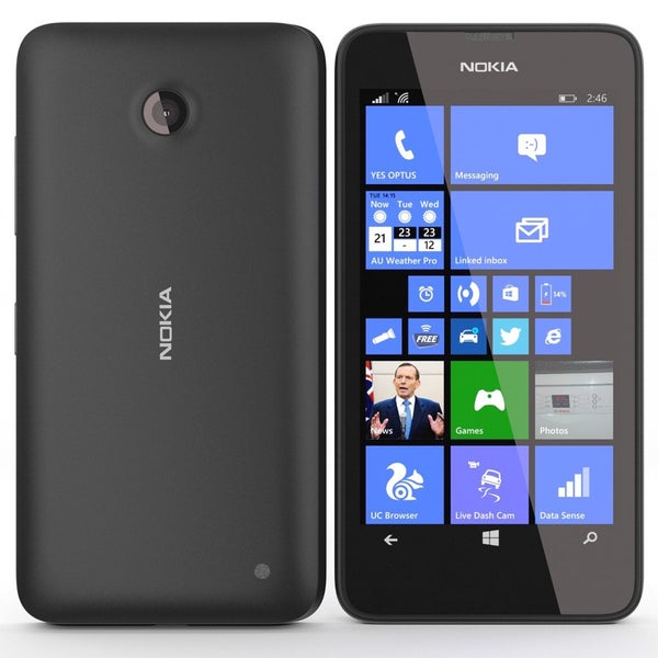 Nokia Lumia 635 4.5"" 8GB Sim Free Smartphone (4G, 5MP, Micro SDXC Slot, Windows Phone 8) - Black