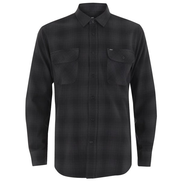 OBEY Clothing Men's Huddle Woven Long Sleeve Plaid Shirt - Black Multi