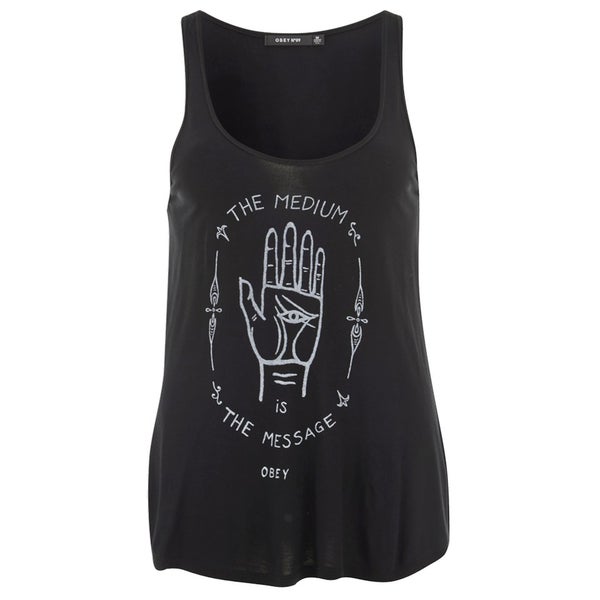 OBEY Clothing Women's Medium is the Message Top - Black