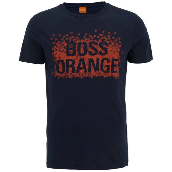 BOSS Orange Men's Tamplin 1 Printed T-Shirt - Navy