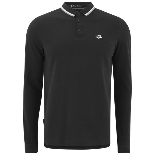 Le Shark Men's Long Sleeve Pique Polo Shirt - Black