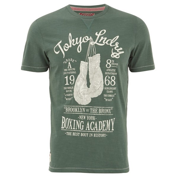Tokyo Laundry Men's Boxing Print T-Shirt - Green