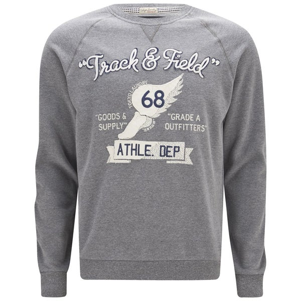 Sweatshirt Tokyo Laundry pour Homme Track and Field -Gris Chiné