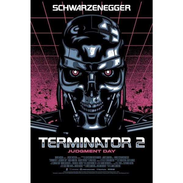 Terminator 2 Signalnoise Metallic Variant Zavvi Exclusive - 18 x 24 Inches Numbered Screen Print