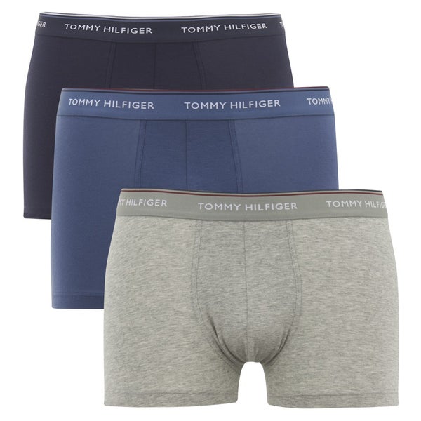 Tommy Hilfiger Men's Three Pack Trunk Boxer Shorts - Parisian Night/Grey Heather/Vintage
