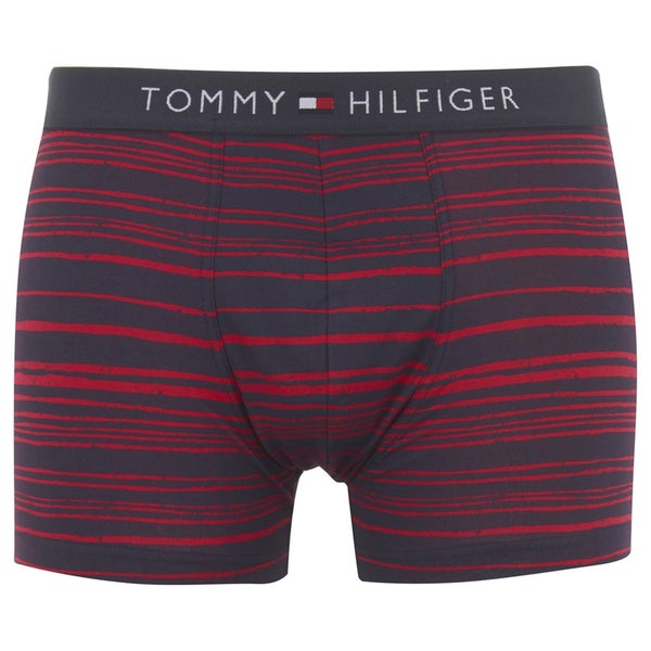 Tommy Hilfiger Men's Striped Trunk Boxer Shorts - Tango Red