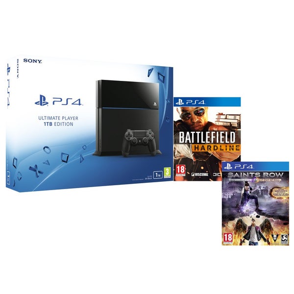 Sony PlayStation 4 1TB - Includes Battlefield: Hardline & Saints Row IV Re-elected