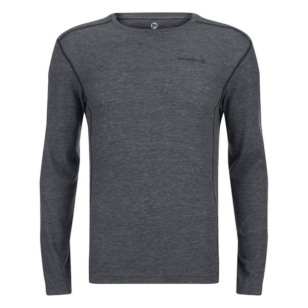 Merrell Geom Long Sleeve T-Shirt - Granite Heather/Black