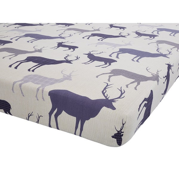 Catherine Lansfield Grampian Stag Brushed Fitted Sheet - Multi