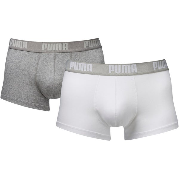 Puma Men's 2er- Pack Basic Boxers - Weiß/Grau