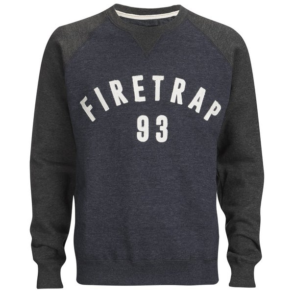 Firetrap Men's Rumsey Crew Neck Raglan Sweatshirt - Midnight
