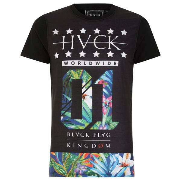 Hack Men's Vega Printed T-Shirt - Black