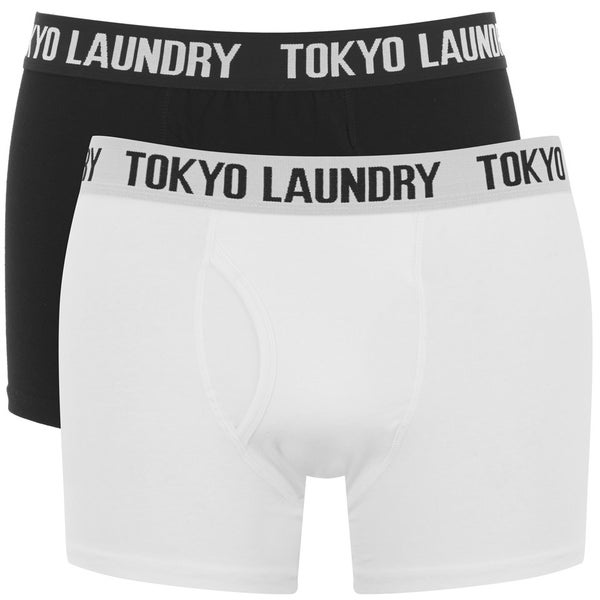 Tokyo Laundry Men's 2-Pack Greenberg Boxers - Black/Optic White