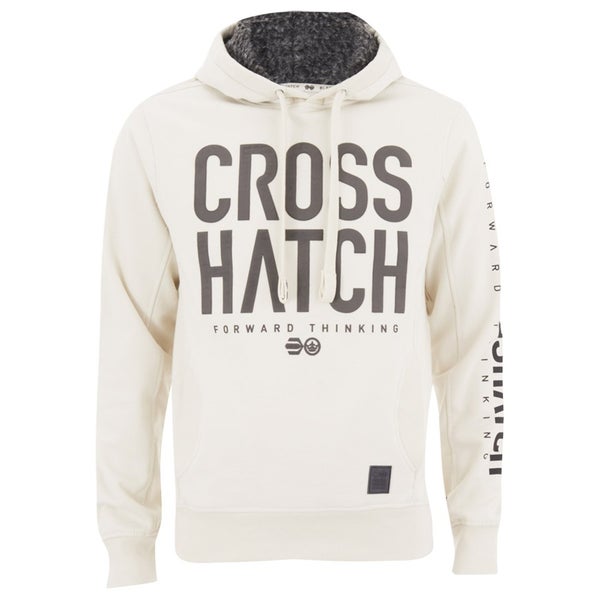 Crosshatch Men's Jackle Bourg Lined Hood Print Hoody - White